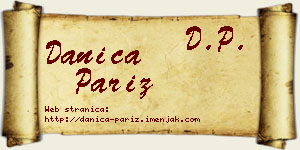 Danica Pariž vizit kartica